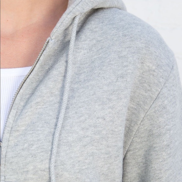 brandy melville crystal hoodie in gray in OS in one size only - Picture 3 of 4